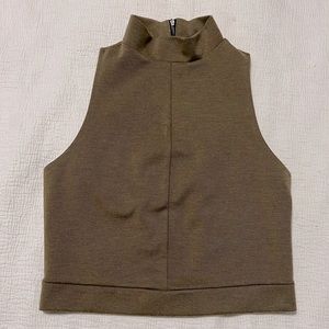 Zara sleeveless turtleneck crop top